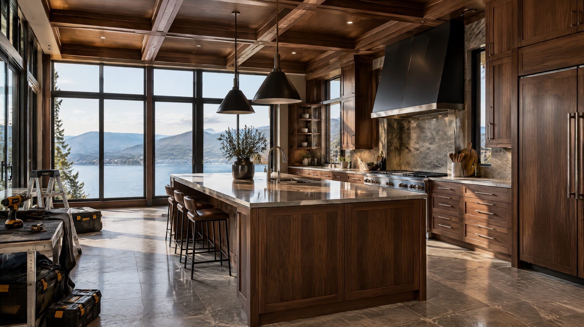 A Kelowna kitchen opened up, before anyone builds it back.